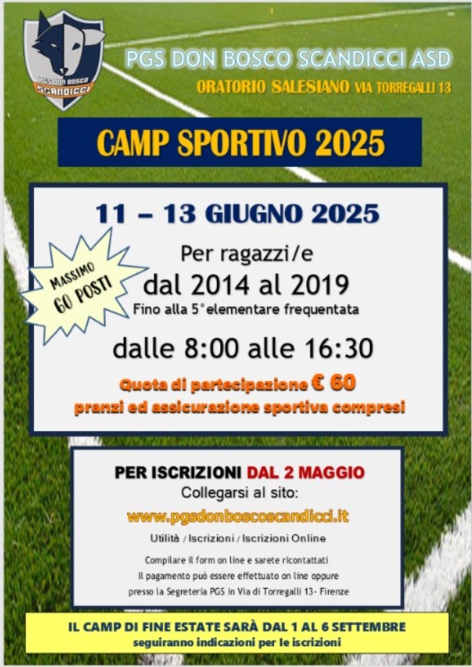 Camp sportivo giugno 2025